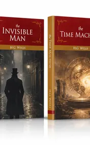 Cover of Classic Science Fiction Collection by H.G. Wells | The Invisible Man & The Time Machine | Set of 2 Books